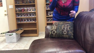 Spidergirl Fucked Hard And Gets A Web Facial From Spiderman