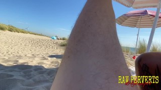 Public sex at nude beach with voyeurs