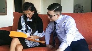 Schoolboy Fucked Young Girl after School. Virgin, first Anal