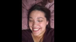 compilation of unused facial clips - massive facials and a surprise fa...