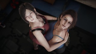 Resident Evil - Lesbian - Jill Valentine x Ada Wong - 3D Porn