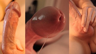 Edging with ASMR sounds, taint throbing, glans pumping with dripping p...
