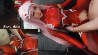 Fucking Zero Two sex doll until I cum deep inside of her delicious pus...