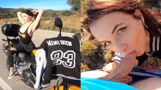 Sunny Day for a Motorcycle and a Sloppy Outdoor Mountain Blowjob near ...