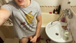 Young Guy Wanking in Neighbor's Toilet 