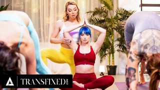TRANSFIXED - Trans Yoga Teacher Emma Rose Gets CAUGHT Fucking Jewelz B...