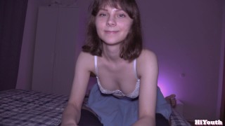 Cute Step Sis wants me to Cum on her Face - Cute Girl / Cum Face / Blo...