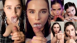 Compilation of juicy blowjobs and cumshots