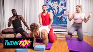 TWINKPOP - Muscular Yoga Instructor Clark Delgaty Can't Hold Himself W...