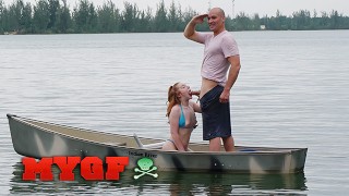 MY GF - Redhead Beauty Amber Addis Is Horny & Gets Fucked In A Boat In...