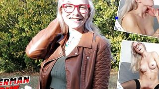 GERMAN SCOUT - Fit blonde Glasses Girl Vivi Vallentine Pickup and talk...