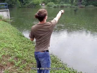 He Spots A Cute Twink Fishing And Offers Him Enough Cash To Make Him S...