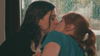 Sensual Lesbians Pleasure Each Other On A Rainy Day