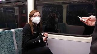 Slim German TinyEmily caught on train without ticket - She let the ins...