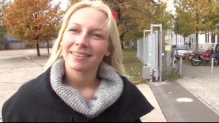 Huge facial for a top-class blonde German doll