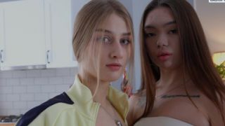 Horny Teen Eats Creampie From Her Asian Girlfriend&039;s Juicy Pussy A...