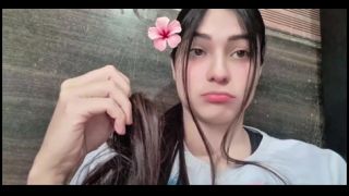 Young Girl Jumping and Showing off Her Pussy