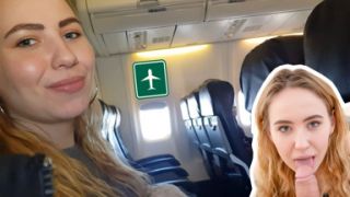 Airplane! Sucking Dick and Masturbating